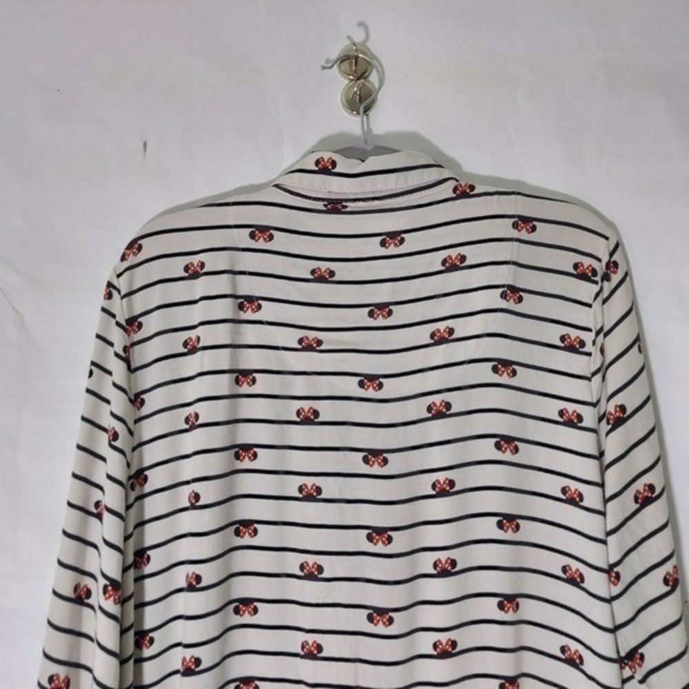 Disney Sleepshirt Women M White Mickey Lounge Sleepwear Button Cozy Nightshirt - Picture 7 of 11